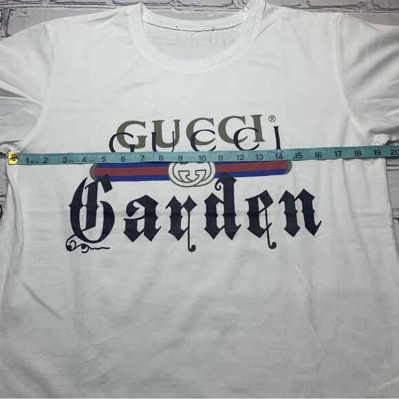Basic White Tee T-shirt Crew Neck Medium Shabby - Picture 7 of 7